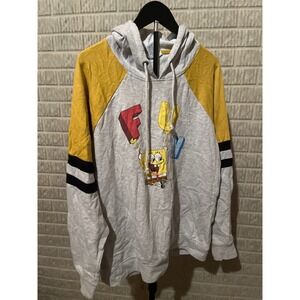 SpongeBob SquarePants FUN Graphic Raglan Hoodie Sweatshirt Youth Medium